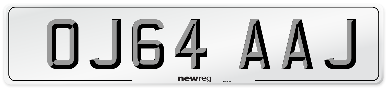 OJ64 AAJ Number Plate from New Reg
